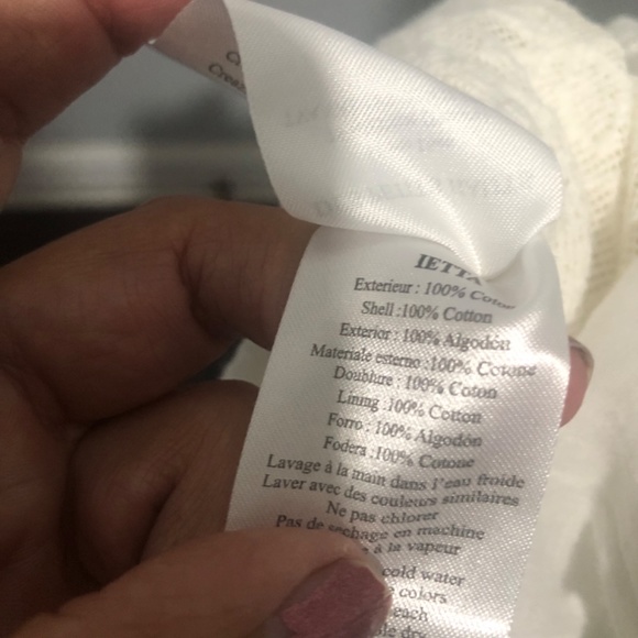 White Emroidered Feminie Boho Chic Cotton Petits Hauts Boutique Dress - Picture 6 of 6